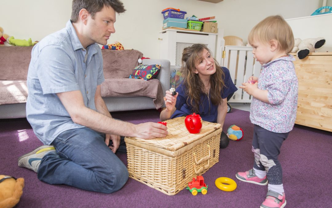 One happy dad makes contact